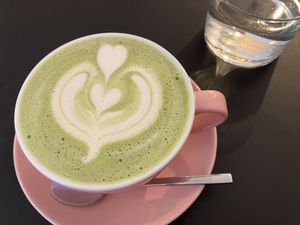 Matcha latte  at Sakura in Berlin