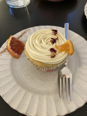 Rose & blood orange cupcake  at Sakura in Berlin
