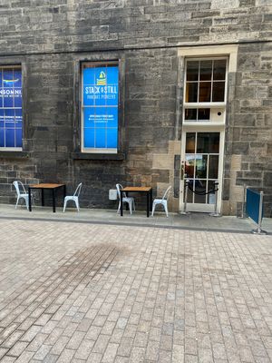 Outside at Stack & Still in Edinburgh