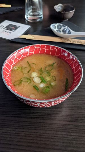 Miso soup at Yokoso in Luxembourg City
