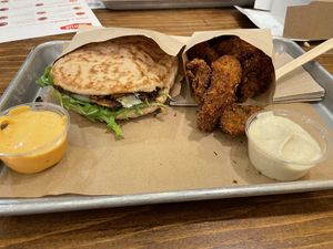 Shouk burger and shouk’n nuggets  at Shouk in Rockville