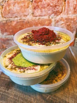Hummus Trio at Shouk in Rockville