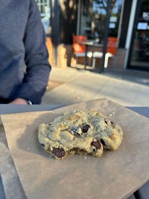 Vegan chocolate chipp  at Bonfire Coffee in Carbondale