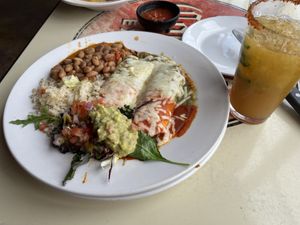 Nopal enchiladas  at El Charro Cafe in Tucson