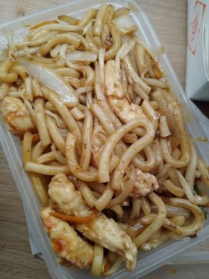 Vegan Tiger Prawn Udon at Wawin Vegan Chinese in York