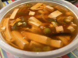 Hot and sour soup   at Wawin Vegan Chinese in York