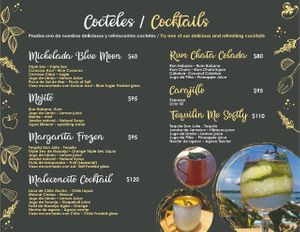Cocktails Menu at Maleconcito Gourmet in Rio Lagartos