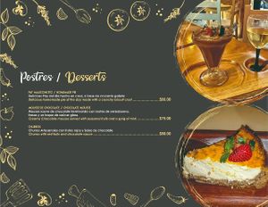 Dessert Menu at Maleconcito Gourmet in Rio Lagartos