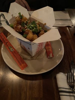 Vegan General Taos  (hummus is not vegan underneath) at That Meetball Place in Farmingdale