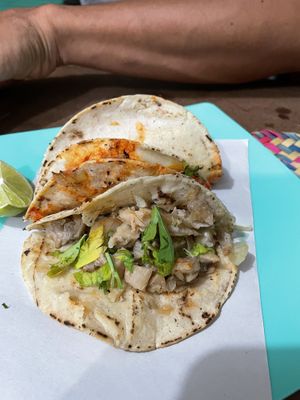 Alambre at Los Muchitos Comida Vegana in Oaxaca