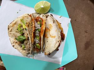 In the middle chorizó at Los Muchitos Comida Vegana in Oaxaca