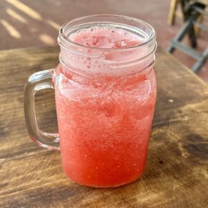 watermelon juice   at Los Muchitos Comida Vegana in Oaxaca