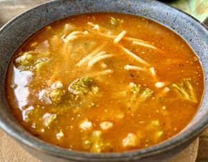 sopa del día  at Los Muchitos Comida Vegana in Oaxaca