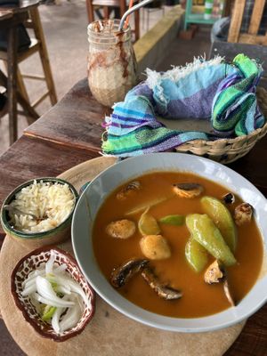   at Los Muchitos Comida Vegana in Oaxaca