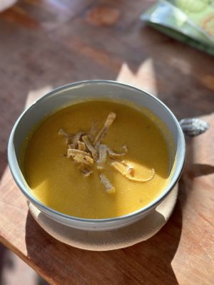 Amazing soup of the day!  at Los Muchitos Comida Vegana in Oaxaca