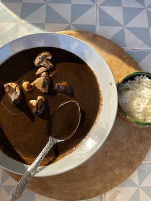 Mole  at Los Muchitos Comida Vegana in Oaxaca