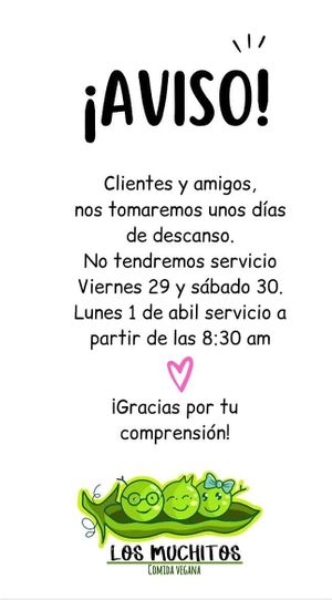 Gracias por su comprensión at Los Muchitos Comida Vegana in Oaxaca