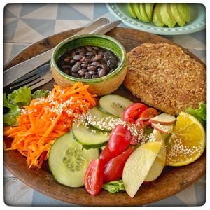   at Los Muchitos Comida Vegana in Oaxaca