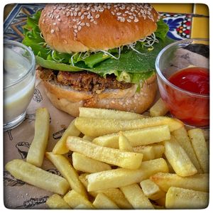   at Los Muchitos Comida Vegana in Oaxaca