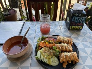   at Los Muchitos Comida Vegana in Oaxaca