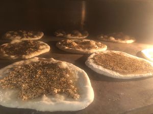 Freshly baked breads at Za'atar in Utrecht