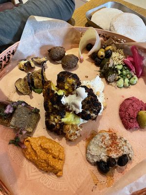 Vegan platter to share  at Za'atar in Utrecht