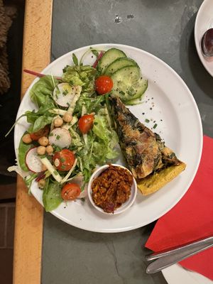 Quiche mit Spinat und Seidentofu  at Café Füchsen in Erfurt