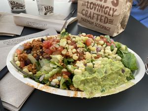 Salad bowl with tofu  at Chipotle in Jackson