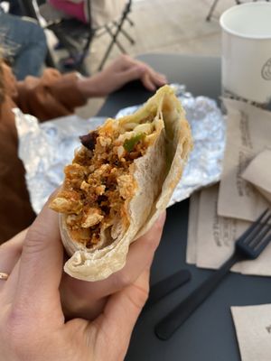 Burrito with tofu at Chipotle in Jackson