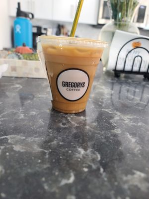 Smashing Pumpkin Coffee with Oat Milk at Gregory's Coffee - New Jersey Ave in Washington