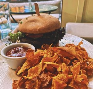 Teriyaki burger at Avocado in Athens