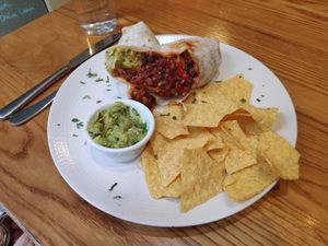 Vegan borrito. at Avocado in Athens