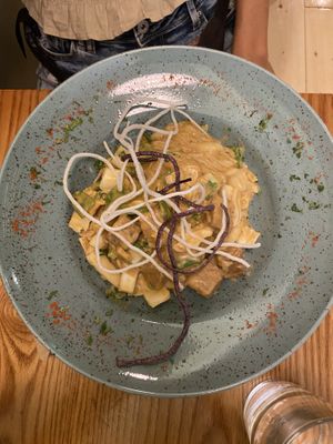 Tempeh dish at Avocado in Athens