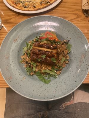 Vegan delicious rice with tofu at Avocado in Athens