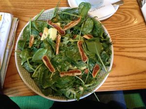 Fig and walnut salad at Avocado in Athens
