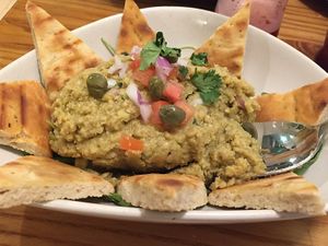 avocado hummus starter at Avocado in Athens