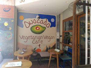 outside at Avocado in Athens