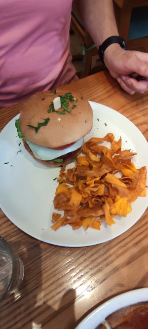 Avocado's burger (not made of avocado) at Avocado in Athens