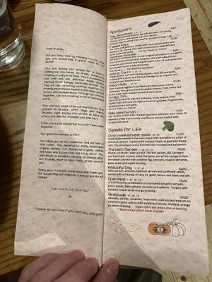 Menu  at Avocado in Athens