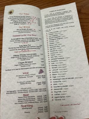 Menükarte   at Avocado in Athens