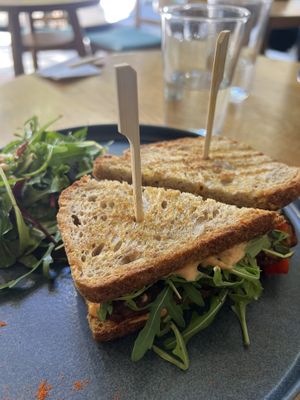 Louisiana tempeh sandwich   at Avocado in Athens