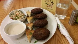 Falafel plate still as tasty and filling in October 2018 as it was in April 2017! at Avocado in Athens