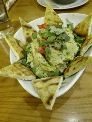 Hummus avocado at Avocado in Athens