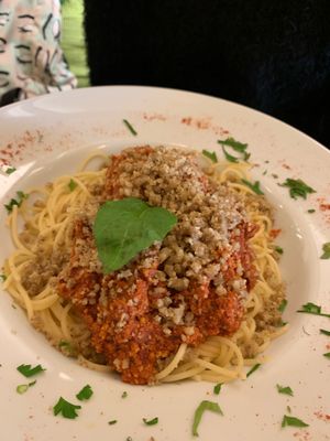 Vegan pasta at Avocado in Athens