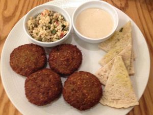 Falafel plate at Avocado in Athens