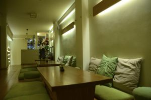 Upstairs seating area at Avocado in Athens