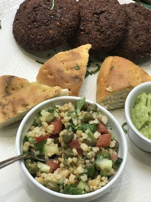 Falafel plate at Avocado in Athens