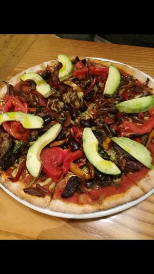 Avocado pizza at Avocado in Athens