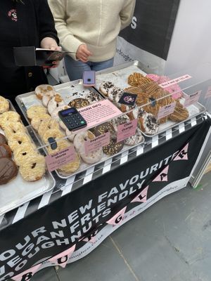 Doughnuts at London VegFest  at Cat Burglar Dough Co in Brighton