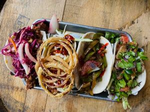 Portobello and Jackfruit Tacos at Whiskey Taco Foxtrot in Clawson